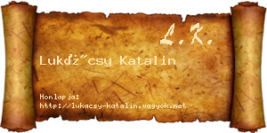 Lukácsy Katalin névjegykártya