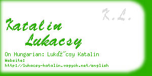 katalin lukacsy business card
